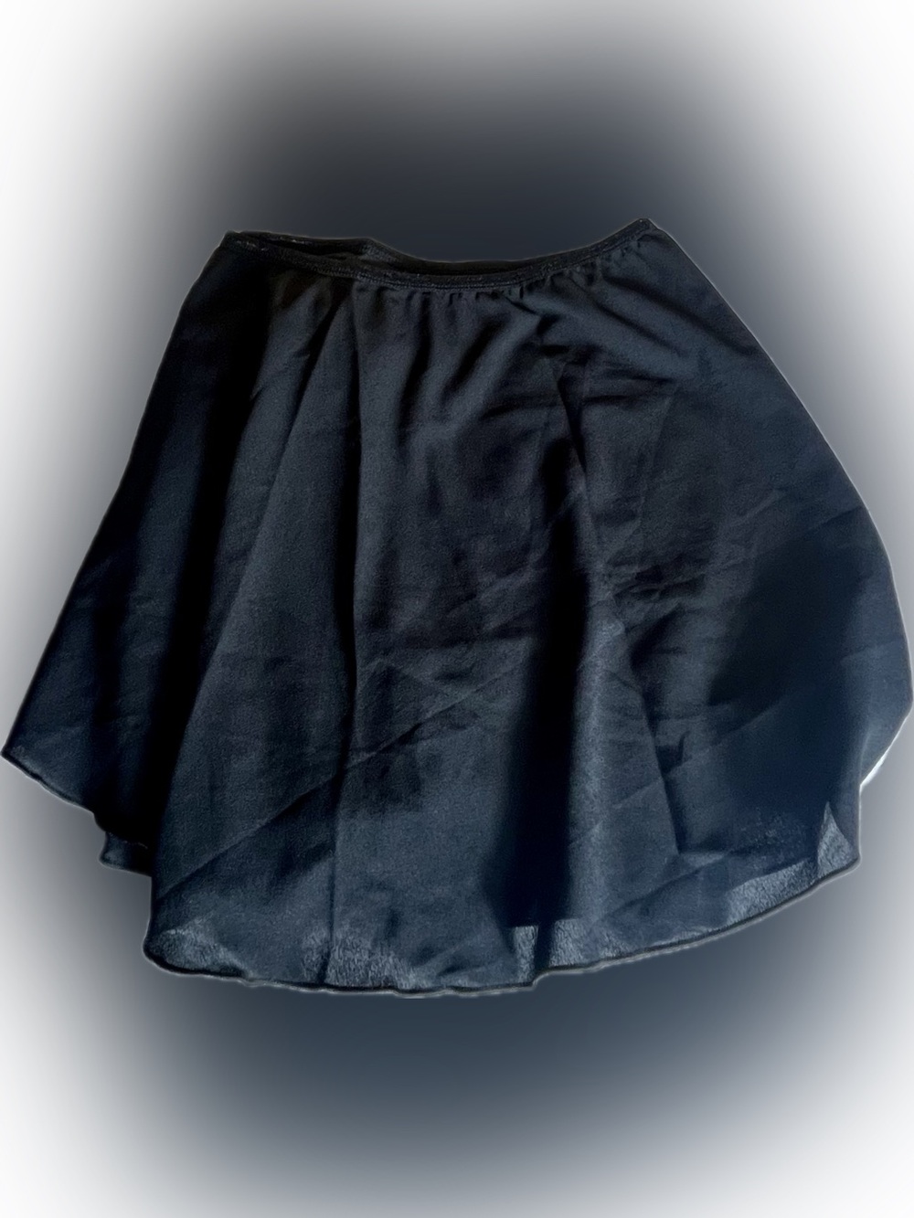 Revolution Dancewear Black Sheer Georgette Ballet Wrap Skirt Adult Petite Small